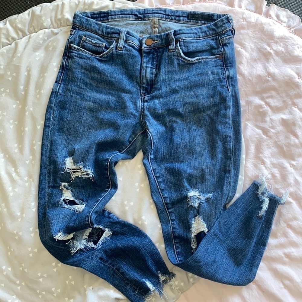 Blank NYC Distressed Blue Denim Jeans Size 29